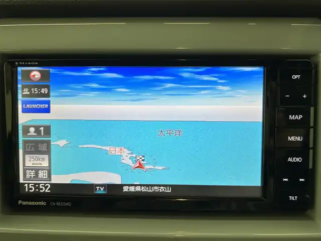 スズキ ハスラー タフワイルド 愛媛県 2019(平31)年 10.3万km オフブルーメタリック/ブラック 2トーン 社外SDナビ(CN-RE05WD)/(AM/FM/Bluetooth/フルセグ)/衝突被害軽減ブレーキ/レーンキープアシスト/横滑り防止装置/オートライト/ドアバイザー/フォグランプ/ドアバイザー