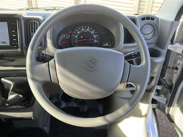 スズキ エブリイ PC 千葉県 2023(令5)年 1.5万km シルキーシルバーメタリック 4WD/社外ナビ/CD/DVD/Bluetooth/フルセグTV/バックカメラ/ETC/ドライブレコーダー/衝突被害軽減ブレーキ/オートハイビーム/リモコンキー/スペアキー(板)/純正フロアマット