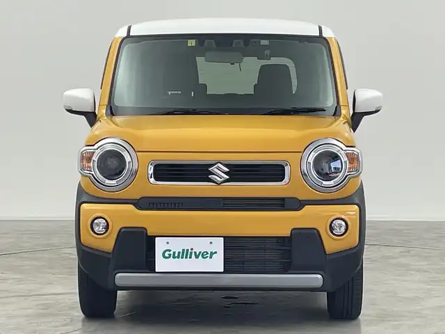 スズキ ハスラー HYBRID X 群馬県 2022(令4)年 2.6万km アクティブイエロー/ホワイト2トーンルーフ ナビ　バックカメラ　シートヒーター　ＥＴＣ　革巻きステアリング　ステアリングスイッチ　ＬＥＤライト　オートマチックハイビーム　衝突被害軽減ブレーキ　レーンアシスト　スマートキー　プッシュスタート　禁煙
