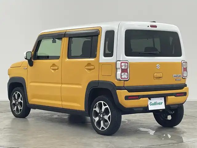 スズキ ハスラー HYBRID X 群馬県 2022(令4)年 2.6万km アクティブイエロー/ホワイト2トーンルーフ ナビ　バックカメラ　シートヒーター　ＥＴＣ　革巻きステアリング　ステアリングスイッチ　ＬＥＤライト　オートマチックハイビーム　衝突被害軽減ブレーキ　レーンアシスト　スマートキー　プッシュスタート　禁煙