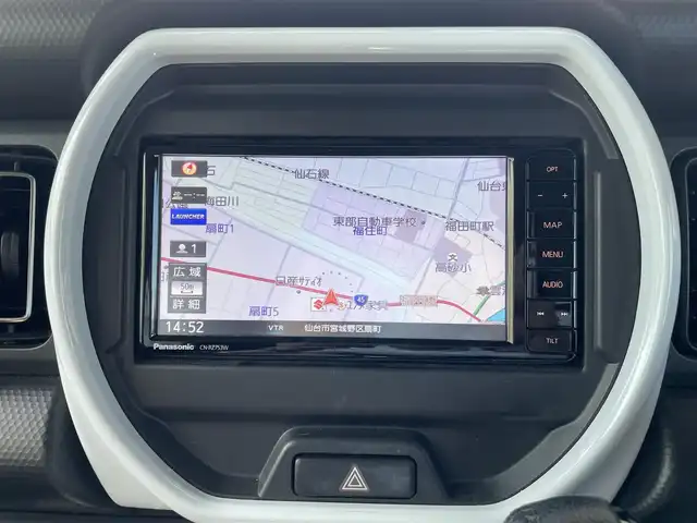 スズキ ハスラー HYBRID X 宮城県 2020(令2)年 3.3万km ピュアホワイトP ワンオーナー/SDナビ/AM/FM/CD/DVD/Bluetooth/フルセグTV/フロント/サイド/バックカメラ/全方位カメラ/ドライブレコーダー/衝突被害軽減ブレーキ/レーンキープアシスト/横滑り防止装置/アイドリングストップ/シートヒーター/オートライト/オートハイビーム/HIDヘッドライト/フォグランプ/スマートキー/プッシュスタート/電動格納ミラー/純正15インチAW/純正フロアマット/純正ドアバイザー/スノーモード/保証書/取扱説明書