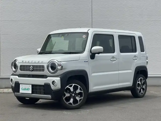 スズキ ハスラー HYBRID X 秋田県 2020(令2)年 3.3万km ピュアホワイトP ４WD/LEDヘッドライト/衝突軽減システム/純正アルミ/スマートキー/アイドリングストップ/プッシュスタート/レーンキープアシスト/コーナーセンサー/ダウンヒルアシストコントロール/ステアリングスイッチ/ETC/純正フロアマット/純正ドアバイザー/オートライト/オートエアコン/パワーステアリング/パワーウィンドウ/横滑り防止/盗難防止装置/電動格納ウィンカーミラー/保証書/取扱説明書/記録簿