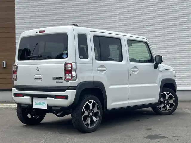 スズキ ハスラー HYBRID X 秋田県 2020(令2)年 3.3万km ピュアホワイトP ４WD/LEDヘッドライト/衝突軽減システム/純正アルミ/スマートキー/アイドリングストップ/プッシュスタート/レーンキープアシスト/コーナーセンサー/ダウンヒルアシストコントロール/ステアリングスイッチ/ETC/純正フロアマット/純正ドアバイザー/オートライト/オートエアコン/パワーステアリング/パワーウィンドウ/横滑り防止/盗難防止装置/電動格納ウィンカーミラー/保証書/取扱説明書/記録簿