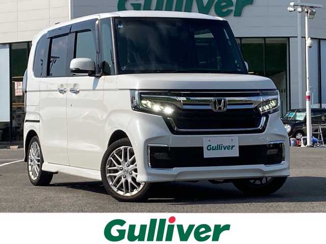 ホンダ Ｎ ＢＯＸ カスタム L ターボ 佐賀県 2022(令4)年 3.3万km プラチナホワイトパール Gathersディスプレイオーディオ/バックカメラ/両側パワースライドドア/ホンダセンシング/コーナーセンサー/ハーフレザーシート/シートヒーター/電動パーキングブレーキ/オートブレーキホールド/プッシュスタート/スマートキー/ドライブレコーダー/LEDヘッドライト/フォグライト/純正アルミホイール