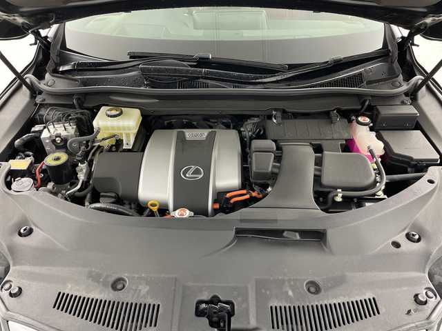 レクサス ＲＸ 450h Fスポーツ 愛知県 2019(令1)年 2.3万km グラファイトブラックガラスフレーク 禁煙車/ワンオーナー/純正12.3インチナビ/（CD/DVD/Bluetooth/フルセグTV/USB)/バックカメラ/サイドカメラ/ムーンルーフ/シーケンシャルウインカー/AC100V電源/レクサスセーフティシステム/・プリクラッシュセーフティ/・レーダークルーズコントロール/・レーントレーシングアシスト/・レーンディパーチャーアラート/・ロードサインアシスト/・アダプティブハイビーム/・オートマチックハイビーム/・パーキングサポートブレーキ/ブラインドスポットモニター/ヘッドアップディスプレイ/ETC2.0/前後ドライブレコーダー/レザーシート/シートヒーター/シートベンチレーション/パワーシート/メモリシート/革巻きステアリング/ステアリングヒーター/パワーバックドア/純正20インチアルミホイール/スマートキー/スペアキー1本/3眼式LEDヘッドライト/フロントフォグランプ/オートライト/フロアマット