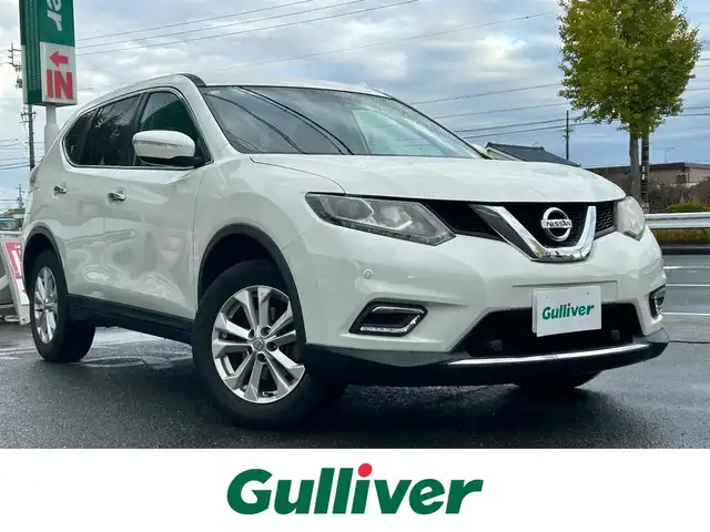 日産 エクストレイル 20X エマージェンシーブレーキ 愛知県 2016(平28)年 12万km ブリリアントホワイトパール 純正メモリナビ/ワンセグテレビ/バックカメラ/Bluetooth/アイドリングストップ/ウィンカーミラー/プッシュスタート/ビルトインETC/レザーステアリング/シートヒーター/カプロンシート
