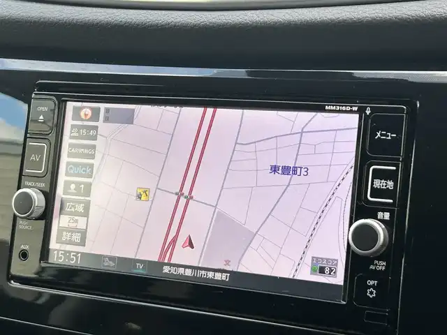 日産 エクストレイル 20X エマージェンシーブレーキ 愛知県 2016(平28)年 12万km ブリリアントホワイトパール 純正メモリナビ/ワンセグテレビ/バックカメラ/Bluetooth/アイドリングストップ/ウィンカーミラー/プッシュスタート/ビルトインETC/レザーステアリング/シートヒーター/カプロンシート