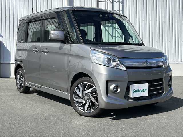 スズキ スペーシア カスタム TS 三重県 2014(平26)年 6.7万km スチールシルバーM 社外SDナビ/Bluetooth/フルセグTV/バックカメラ/両側パワースライドドア/ETC/純正フロアマット/ドアバイザー/純正15インチアルミ/HIDヘッドライト/フォグランプ/社外シートカバー