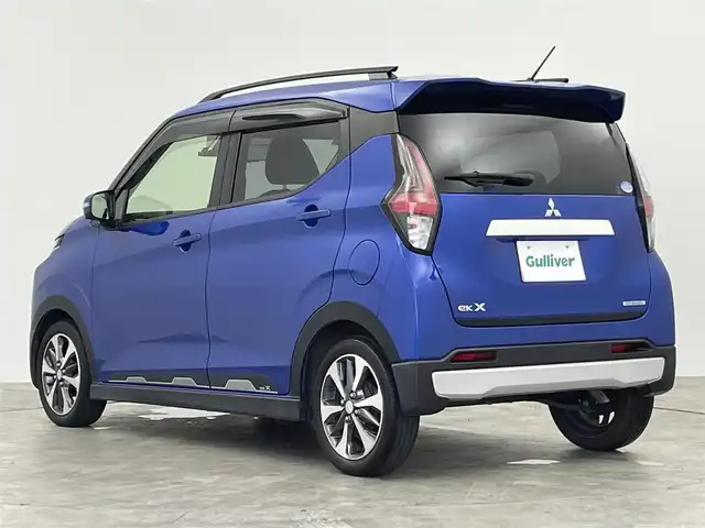三菱 ｅＫクロス T 群馬県 2019(平31)年 3.9万km ライトニングブルーマイカ 純正９インチナビ　アラウンドビューモニター　マイパイロット　ＬＥＤライト　ＡＨＢ　シートヒーター　純正１５インチＡＷ　ステアリングリモコン　デジタルインナーミラー　ＥＴＣ　スマートキー　禁煙車