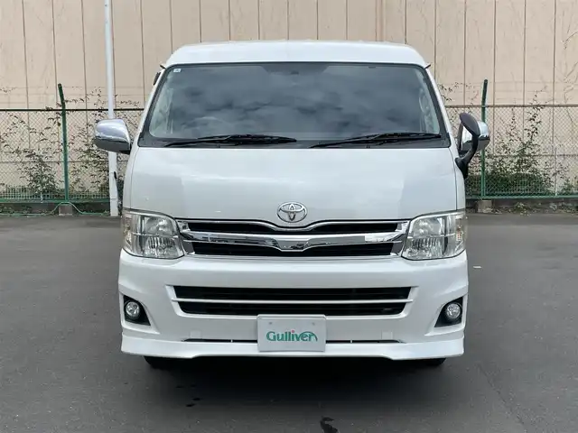 トヨタ ハイエース GL ロング 東京都 2012(平24)年 11.3万km ホワイトパールクリスタルシャイン 社外ナビ(AVIC-MRZ09)/CD/DVD/TV/BT/スタッドレスタイヤ積込/リモコンキー/スペアキー/１００V電源/バックカメラ/ETC/純正フロアマット/片側パワースライドドア/社外16アルミホイール（MKWホイール）/純正HIDヘッドライト/フォグランプ