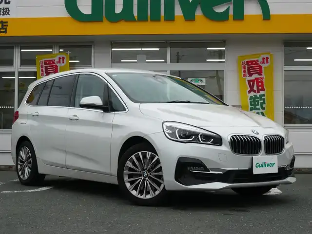 ＢＭＷ ＢＭＷ ２１８ｄ グランツアラー ラグジュアリー 静岡県 2021(令3)年 4.3万km ミネラルホワイト 禁煙車/純正メーカーナビ/バックカメラ/Bluetooth/衝突警告/歩行者警告/車線逸脱警告/クリアランスソナー/オートライト/LEDヘッドライト/オートワイパー/パワーバックドア/電子パーキング/スマートキー/スペアキー/ETC/新車保証書