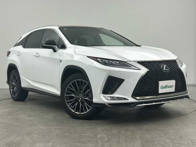 レクサス ＲＸ 300 Fスポーツ 三重県 2020(令2)年 4.2万km ホワイトノーヴァガラスフレーク 禁煙車/純正12.3型ナビ/CD/DVD/BD/SD/BT/フルセグTV/パノラミックビューモニター/サンルーフ/レクサスセーフティ/・プリクラッシュセーフティ/・レーントレーシングアシスト/・ブラインドスポットモニター/・パーキングサポートブレーキ/・ロードサインアシスト/レーダークルーズコントロール/HUD/３眼LEDヘッドライト/クリアランスソナー/シーケンシャルウィンカー/本革シート/・シートヒーター/・ベンチレーション/・パワーシート/ステアリングヒーター/パワーバックドア/パドルシフト/電動サイドブレーキ/ステアリングスイッチ/純正ビルトインETC2.0