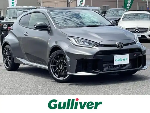 トヨタ ＧＲヤリス RZ ハイパフォーマンス セバスチャン オジェED 広島県 2025(令7)年 0.1万km未満 ガンＭ 登録時走行距離 50km/100台限定車「セバスチャンオジエ エディション」/・限定色マットステルスグレー（つや消し）/・カーボンリアスポイラー/・ブルーキャリパー/・BBS製純正18インチAW/・TOYOTA GAZOO Racingデカール/ワンオーナー/純正ナビ（フルセグTV/Bluetooth）/バックカメラ/ETC2.0/JBLプレミアムサウンド/ハーフレザーシート/・シートヒーター（D/N）/衝突被害軽減ブレーキ/車線逸脱警報/オートマチックハイビーム/ブラインドスポットモニター/レーダクルーズコントロール/コーナーセンサー/スペアキー