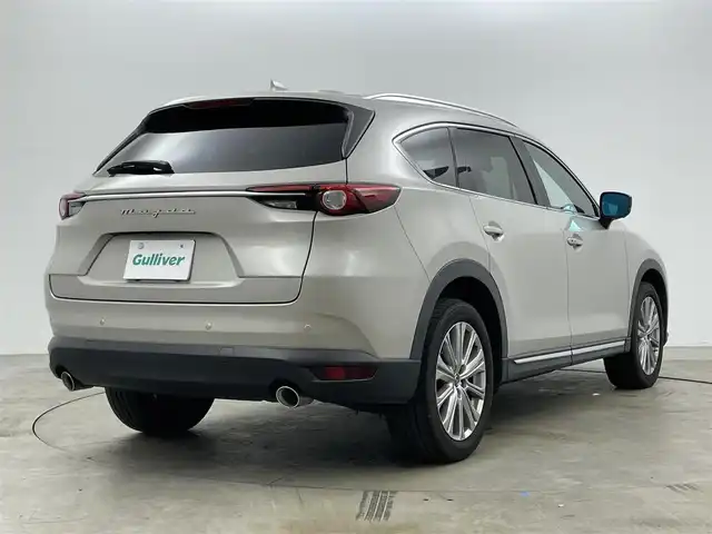 マツダ ＣＸ－８ XD エクスクルーシブモード 岡山県 2022(令4)年 5.1万km プラチナクォーツメタリック 純正10.25インチナビ/（CD/DVD/BT/Carplay/TV/HDMI)/全周囲カメラ/BOSEサウンドシステム/フリップダウンモニター/CD/DVDデッキ/ブラウンレザーシート/シートベンチレーション/パワーシート/LEDヘッドライト/オートライト/フォグランプ/マツダセーフティーサポカーS/ルーフレール/電動リアゲート/スペアキー１個
