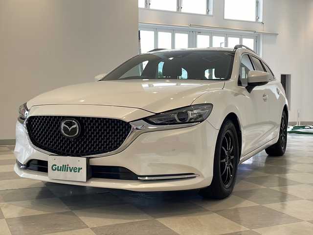 マツダ アテンザ ワゴン XD Lパッケージ 福井県 2018(平30)年 8.1万km スノーフレイクホワイトパールマイカ 純正ナビ/フルセグTV/アラウンドビューモニター/BOSEサウンドシステム/レーダークルーズコントロール/前後ドライブレコーダー/ETC/HUD/ブラインドスポットモニター/コーナーセンサー/レーンキープアシスト/レザーシート/前席パワーシート/全席シートヒーター/前席エアシート/革巻きステアリング/ステアリングヒーター/パドルシフト/LEDヘッドライト/オートライト/MTモード付AT/G-SPEED17インチアルミホイール/G-SPEEDアルミホイール付スタッドレスタイヤ車載/プッシュスタート/スマートキー×2/盗難防止装置/ステアリングスイッチ