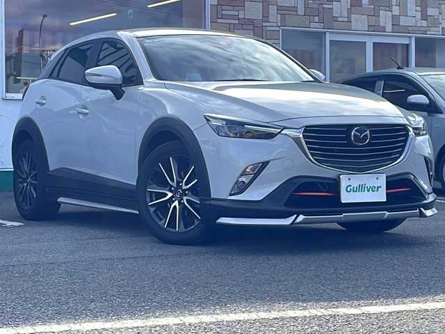 マツダ ＣＸ－３ XD プロアクティブ 徳島県 2017(平29)年 10.7万km セラミックM 純正SDナビ/（ラジオ/フルセグ/DISC/USB/BT/AUX）/ターボ/ブラインドスポットモニター/エアロ/（フロント/サイド/リアスポイラー）/半革シート/追従式クルーズコントロール/純正18AW/LEDヘッドライト/フォグライト/純正フロアマット/ETC/オートライト/スペアキー