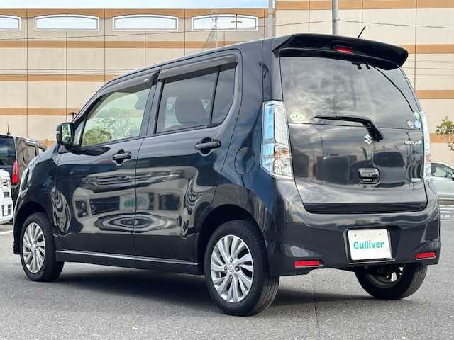 スズキ ワゴンＲ FZ 宮城県 2014(平26)年 6.7万km ブルーイッシュブラックパール3 登録時走行距離66748km/取り付けTV（RL7V-11SG）/CD・AUX・AM・FM/ワンオーナー/スマートキー/スペアあり/アイドリングストップ/シートヒーター（D席）/ベンチシート/衝突軽減システム/横滑り防止装置/電動格納ミラー/ウインカーミラー/ドアバイザー/純正アルミホイール/冬タイヤ4本