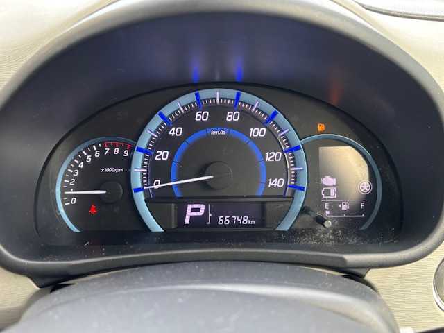 スズキ ワゴンＲ FZ 宮城県 2014(平26)年 6.7万km ブルーイッシュブラックパール3 登録時走行距離66748km/取り付けTV（RL7V-11SG）/CD・AUX・AM・FM/ワンオーナー/スマートキー/スペアあり/アイドリングストップ/シートヒーター（D席）/ベンチシート/衝突軽減システム/横滑り防止装置/電動格納ミラー/ウインカーミラー/ドアバイザー/純正アルミホイール/冬タイヤ4本