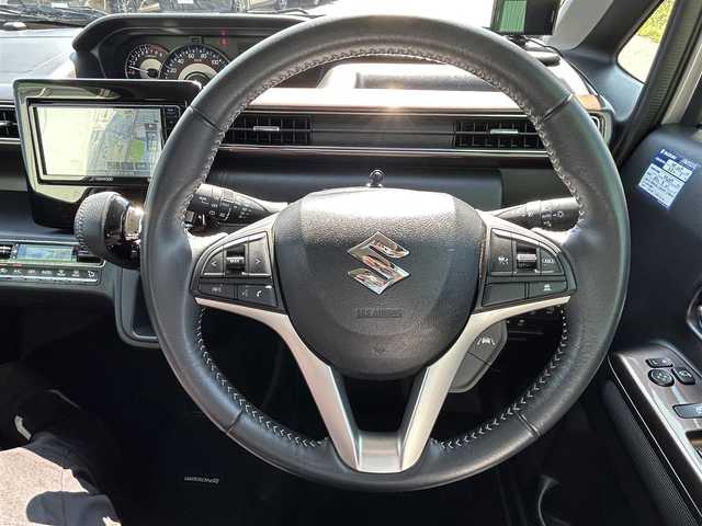 スズキ ワゴンＲ カスタムＺ HYBRID ZX 福岡県 2022(令4)年 4.8万km スチールシルバーM 純正KENWOODナビ（BT/フルセグ/CD/iPod)/レーダークルーズコントロール/LEDヘッドライト/オートライト/D席シートヒーター/純正15インチAW/アイドリングストップ/横滑り防止装置/コーナーセンサー/レーンキープアシスト/盗難防止装置/衝突軽減システム/USB入力端子/スマートキー/ETC/保証書/取扱説明書
