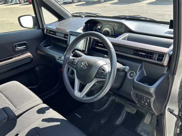 スズキ ワゴンＲ カスタムＺ HYBRID ZX 福岡県 2022(令4)年 4.8万km スチールシルバーM 純正KENWOODナビ（BT/フルセグ/CD/iPod)/レーダークルーズコントロール/LEDヘッドライト/オートライト/D席シートヒーター/純正15インチAW/アイドリングストップ/横滑り防止装置/コーナーセンサー/レーンキープアシスト/盗難防止装置/衝突軽減システム/USB入力端子/スマートキー/ETC/保証書/取扱説明書
