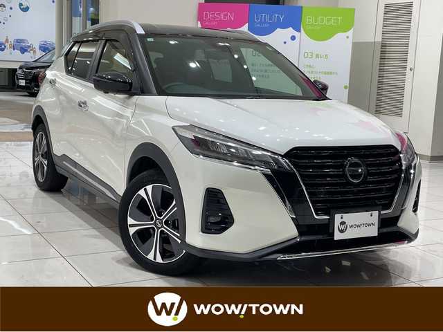 日産 キックス X ツートーンインテリアED 埼玉県 2020(令2)年 4.4万km ブリリアントホワイトパール/ピュアブラック 2トーン プロパイロット/純正9インチSDナビゲーション/　　CD/DVD/BT/USB/フルセグ/アラウンドビューモニター/レーダークルーズコントロール/レーンキープアシスト/LEDヘッドライト/茶革シート/シートヒーター/純正17インチアルミホイール/ステアリングヒーター/コーナーセンサー/デジタルインナーミラー/スマートキー/ETC/禁煙車