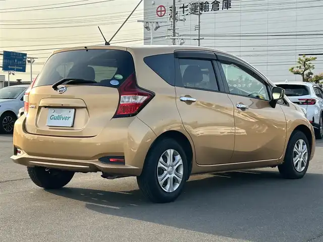 日産 ノート X 岡山県 2016(平28)年 4.7万km ギャラクシーゴールド 純正ナビ　/衝突被害軽減システム　/バックカメラ　/ドライブレコーダー　/レーンキープアシスト　/プッシュスタート　/盗難防止装置　/横滑り防止装置　/オートライト　/オートマチックハイビーム　/USB入力端子　/ETC