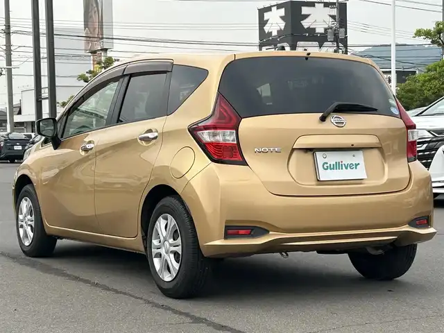 日産 ノート X 岡山県 2016(平28)年 4.7万km ギャラクシーゴールド 純正ナビ　/衝突被害軽減システム　/バックカメラ　/ドライブレコーダー　/レーンキープアシスト　/プッシュスタート　/盗難防止装置　/横滑り防止装置　/オートライト　/オートマチックハイビーム　/USB入力端子　/ETC