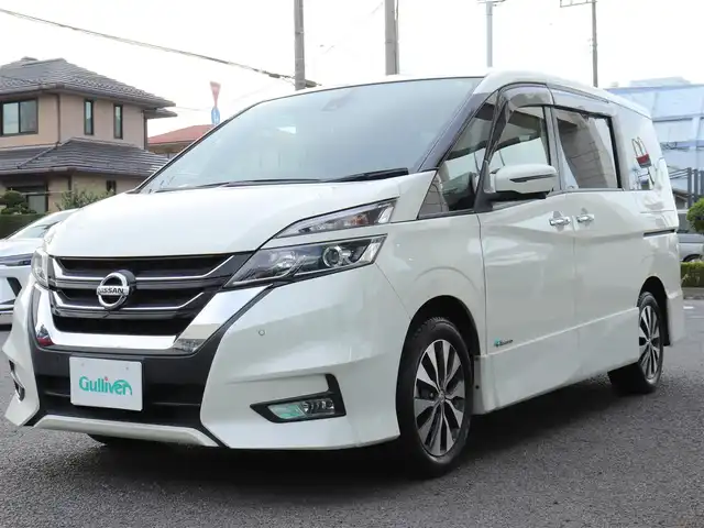 日産 セレナ ハイウェイスター Vセレクション 神奈川県 2017(平29)年 5.3万km ブリリアントホワイトパール ワンオーナー/純正メモリナビ/フルセグテレビ/バックカメラ/アラウンドビューモニター/アイドリングストップ/ウィンカーミラー/ドアバイザー/プッシュスタート/両側ハンズフリーパワースライドドア/ETC/ステアリングスイッチ/シートバックポケット(D/N席)/保証書/取説/スペアキー/記録簿(R2.4)