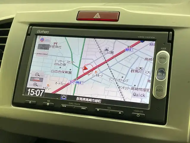 ホンダ フリード ハイブリット ジャストセレクション 群馬県 2015(平27)年 7万km プレミアムスパークルブラックパール 純正ナビ　ワンセグＴＶ　バックカメラ　クルーズコントロール　オートライト　ＨＩＤヘッドライト　両側電動スライドドア　電動格納ミラー　ウィンカーミラー　革巻きステアリング　ＥＴＣ　スマートキー　禁煙車