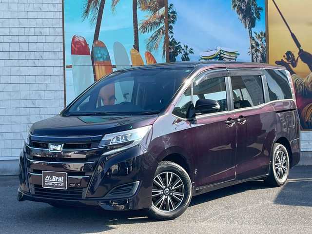 トヨタ ノア X 宮崎県 2017(平29)年 5.4万km ボルドーマイカメタリック ワンオーナー/純正ナビ/バックカメラ/左側パワースライドドア/USB充電ポート/フルセグTV　DVD　CD　Bluetooth/アイドリングストップ/クルーズコントロール/ETC/純正フロアマット/HIDライト/保証書/取扱説明書