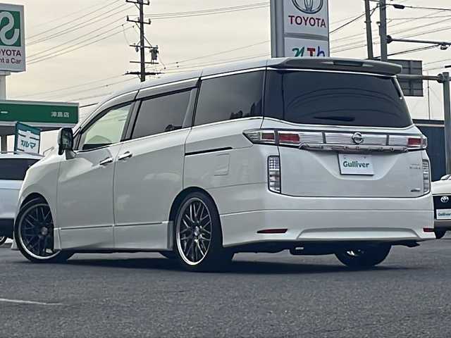 日産 エルグランド 250HWS アーバンクロム 愛知県 2013(平25)年 9.2万km ブリリアントホワイトパール /ALPINEナビ/フルセグ/CD/DVD/SD/MSV//バックカメラ/ETC//フリップダウンモニター//両側パワースライドドア//HKS車高調HIPERMAX//WORK20インチAW//ウッドコンビステアリング//ハーフレザーシート//2列目・N席オットマン付きシート//オートライト/フォグ//純正AW積載//新車時保証書//取扱説明書//スペアスマートキー有