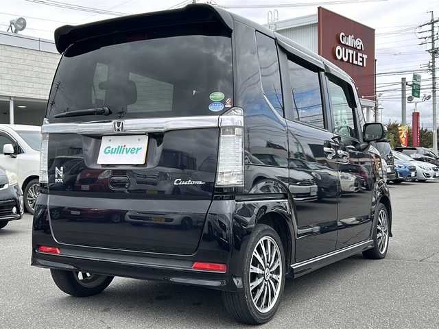 ホンダ Ｎ ＢＯＸ カスタム G ターボSSパッケージ 長野県 2015(平27)年 14.6万km プレミアムゴールドパープルパール ・純正7インチメモリーナビゲーション/CD Bluetooth/・バックカメラ/・ETC/・両側パワースライドドア/・アイドリングストップ/・横滑り防止装置/・HIDヘッドライト/・オートライト/・エンジンスターター/・純正15インチアルミホイール/・クルーズコントロール/・パドルシフト
