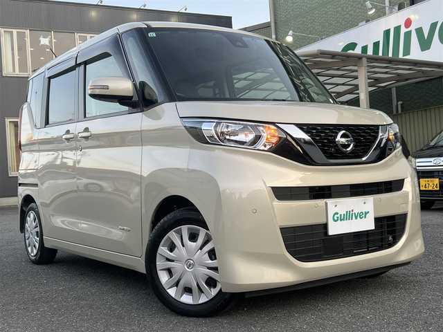 日産 ルークス X 京都府 2021(令3)年 1.3万km フローズンバニラパール  ワンオーナー/ スマートキー２個/ プッシュスタート/ エマージェンシーブレーキ/ 車線逸脱警報/ 片側パワースライドドア/  アラウンドビューモニター/ 社外7インチSDナビ/・　フルセグ/CD/DVD/BTオーディオ/・　SD録音/ ETC/ 前後ドライブレコーダー/ 前後ソナー/ ステアリモコン/ フロアマット/ ドアバイザー/ アイドルストップ/ 新車時保証書/ 車両取説