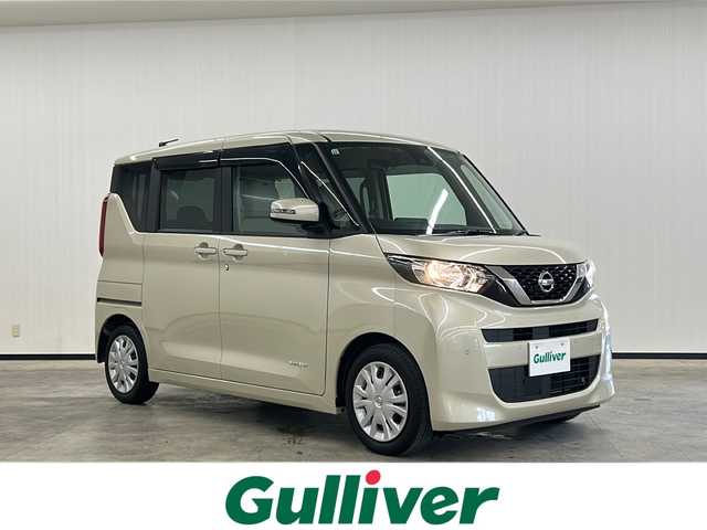 日産 ルークス X 長崎県 2021(令3)年 1.3万km フローズンバニラパール ワンオーナー/スマートキー２個/プッシュスタート/エマージェンシーブレーキ/車線逸脱警報/片側パワースライドドア/ アラウンドビューモニター/社外7インチSDナビ/・フルセグ/CD/DVD/BTオーディオ/・SD録音/ETC/前後ドライブレコーダー/前後ソナー/ステアリモコン/フロアマット/ドアバイザー/アイドルストップ/新車時保証書/車両取説