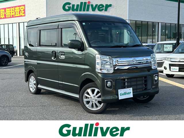 スズキ エブリィ ワゴン PZターボ 鳥取県 2021(令3)年 1.6万km クールカーキPM ターボ車/純正ナビ/フルセグ/DVD/CD/BT/バックカメラ/デュアルカメラブレーキ/レーンキープアシスト/後方クリアランスソナー/片側パワースライドドア/ETC/ステアリングスイッチ/キセノンヘットライト/オートハイビーム/純正14インチアルミホイール/プッシュエンジンスタート