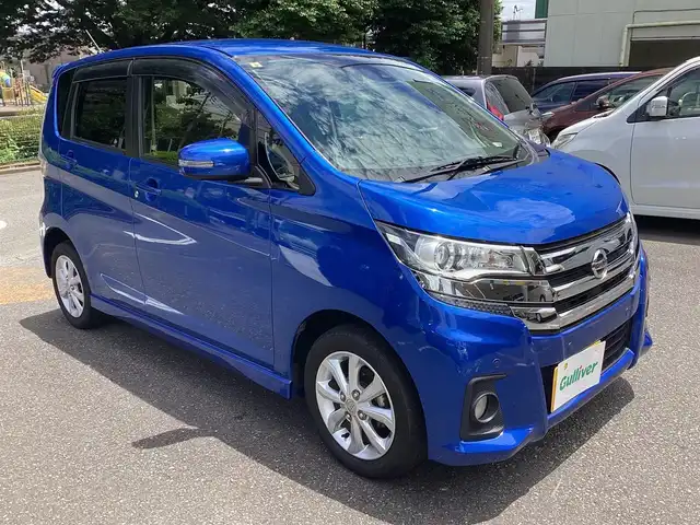 日産 デイズ ハイウェイスターX 神奈川県 2018(平30)年 7.9万km オーシャンブルーP ワンオーナー/純正ナビゲーション/CD/Bluetooth/フルセグTV/アラウンドビューモニター/横滑り防止装置/レーンキープアシスト/衝突被害軽減ブレーキ/プッシュスタート/スマートキー/保証書、取扱説明書