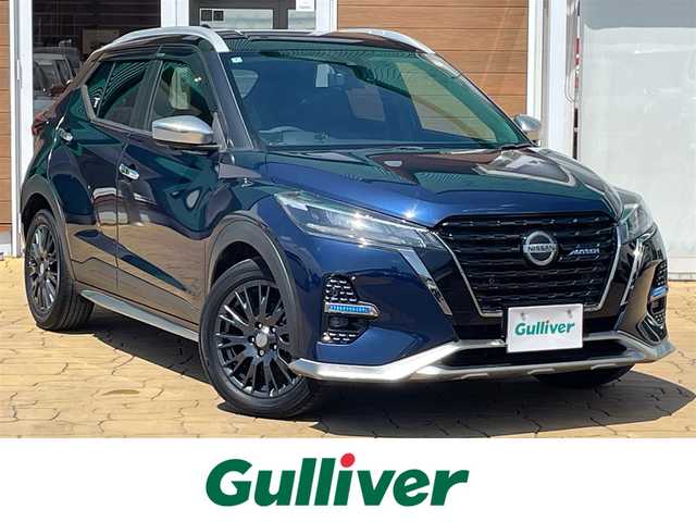 日産 キックス オーテック 宮崎県 2022(令4)年 2.7万km 紺Ⅱ ETC/Bluetooth接続/全方位カメラ/バックカメラ/純正フルセグテレビ/プロパイロット/ドライブレコーダー/USB入力端子/スマートキー/プッシュスタート/純正17インチアルミホイール/ステアリングヒーター/シートヒーター/インテリジェントクルーズコントロール/DVD再生/LEDヘッドライト