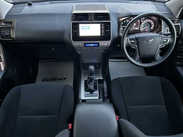 トヨタ ランドクルーザー プラド TX 神奈川県 2019(平31)年 5.1万km ブラック ワンオーナー/純正ナビ（CD/DVD/FM/AM/SD/BT/フルセグTV)/バックカメラ/前方ドライブレコーダー/ETC2.0/レーダークルーズコントロール/レーンキープアシスト/プリクラッシュ/前後コーナーセンサー/横滑り防止装置/純正フロアマット/社外アルミホイール/ルーフレール/ドアバイザー/両側サイドステップ/サイドアンダーミラー/フォグランプ/オートライト/ISOFIX/スペアキー×１/保証書/取扱説明書