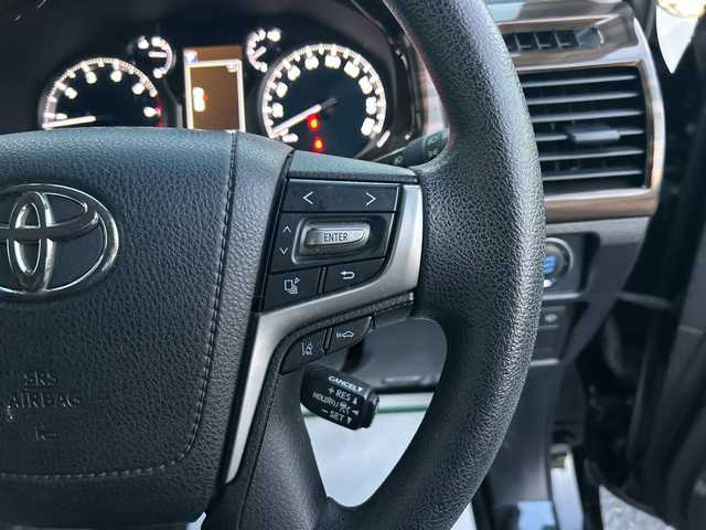 トヨタ ランドクルーザー プラド TX 神奈川県 2019(平31)年 5.1万km ブラック ワンオーナー/純正ナビ（CD/DVD/FM/AM/SD/BT/フルセグTV)/バックカメラ/前方ドライブレコーダー/ETC2.0/レーダークルーズコントロール/レーンキープアシスト/プリクラッシュ/前後コーナーセンサー/横滑り防止装置/純正フロアマット/社外アルミホイール/ルーフレール/ドアバイザー/両側サイドステップ/サイドアンダーミラー/フォグランプ/オートライト/ISOFIX/スペアキー×１/保証書/取扱説明書