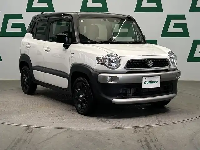 スズキ クロスビー HYBRID MV 鹿児島県 2021(令3)年 2.5万km ピュアホワイトパール/ブラック2トーンルーフ 禁煙車/社外SDナビ（KXM-E505W）/バックカメラ/前後ドライブレコーダー/ビルトインETC/フルセグTV/レーダークルーズコントロール/レーンキープアシスト/アイドリングストップ/パドルシフト/オートライト/オートマチックハイビーム/ヘッドライトレベライザー/ハロゲンヘッドライト/社外フロアマット/純正16インチアルミホイール/衝突被害軽減システム