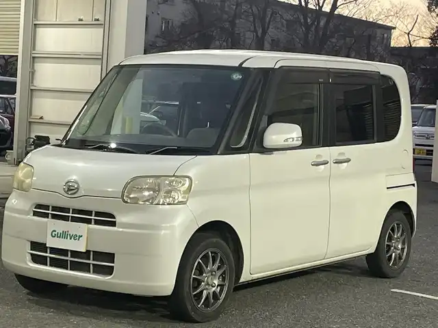 ダイハツ タント G 千葉県 2011(平23)年 13.8万km パールホワイトⅢ 社外ディスプレイオーディオ(AM/FM/BT/AUX/SD/USB)/片側パワースライドドア/電動格納ミラー/スマートキー/ヘッドライトレベライザー/純正フロアマット/ドアバイザー