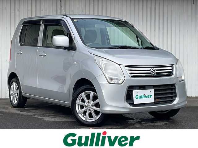 スズキ ワゴンＲ FX 長野県 2012(平24)年 9.6万km シルキーシルバーメタリック ４WD/純正メモリナビ/シートヒーター/純正14インチアルミ/アイドリングストップ/保証書・取説