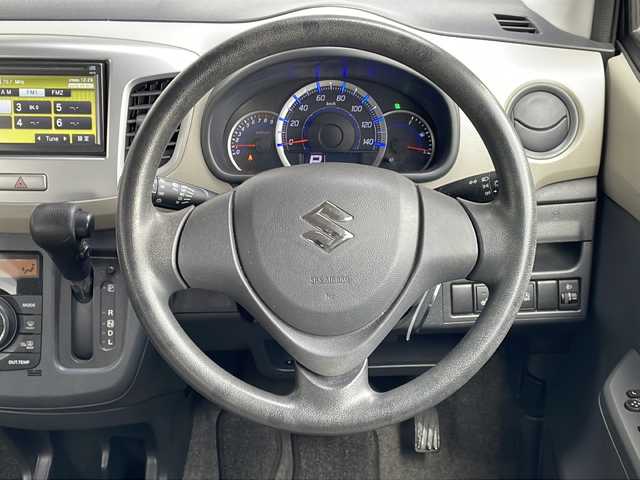 スズキ ワゴンＲ FX 長野県 2012(平24)年 9.6万km シルキーシルバーメタリック ４WD/純正メモリナビ/シートヒーター/純正14インチアルミ/アイドリングストップ/保証書・取説
