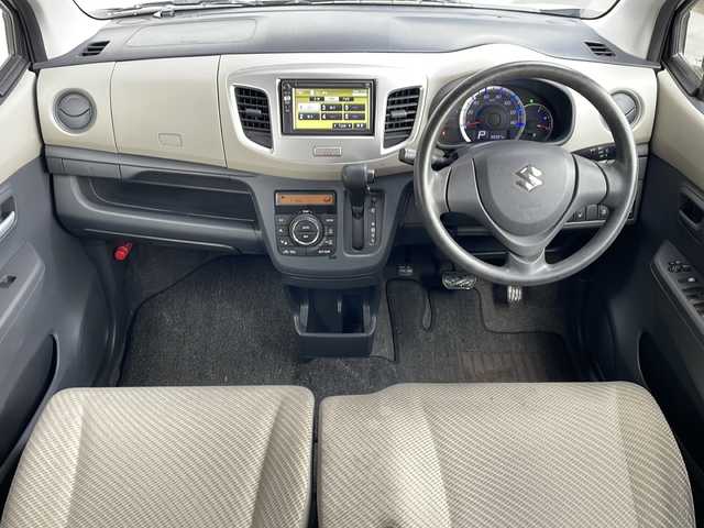 スズキ ワゴンＲ FX 長野県 2012(平24)年 9.6万km シルキーシルバーメタリック ４WD/純正メモリナビ/シートヒーター/純正14インチアルミ/アイドリングストップ/保証書・取説