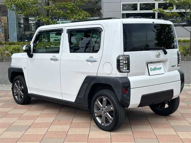 ダイハツ タフト G ターボ 福島県 2021(令3)年 5.5万km シャイニングホワイトパール ターボ/スマートアシスト/衝突回避支援機能/衝突警報機能/誤発進抑制制御機能/アダプティブクルーズコントロール/レーンキープコントロール/ふらつき警報/路側逸脱警報機能/車線逸脱警報機能/車線逸脱抑制制御機能/先行車発進お知らせ機能/標識認識機能/オートハイビーム/純正ディスプレイオーディオ/【USB/BT/TV/applecarplay/AndroidAuto】/バックカメラ/前席シートヒーター/ステアリングリモコン/アイドリングストップ/LEDオートライト/LEDフォグランプ/純正フロアマット/純正ドアバイザー