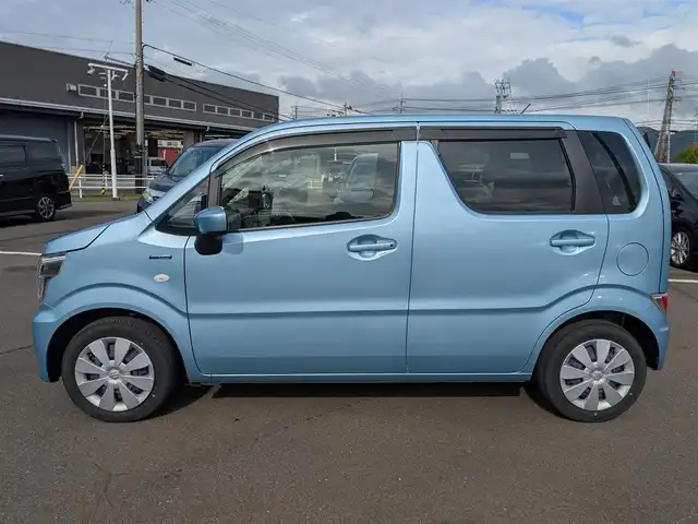 スズキ ワゴンＲ HYBRID FX 福井県 2020(令2)年 1.4万km フィズブルーパールメタリック 後方コーナーセンサー/スタッドレスタイヤ積込/純正カーオーディオ/衝突被害軽減システム/レーンキープアシスト/横滑り防止装置/盗難防止装置/アイドリングストップ/スマートキー/ダブルエアバッグ/純正ホイルキャップ/保証書・取説