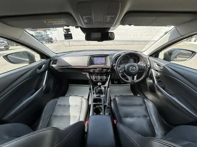 マツダ アテンザ セダン XD Lパッケージ 山形県 2014(平26)年 11.8万km ジェットブラックマイカ 6速マニュアル/取扱説明書/アイドリングストップ/クルーズコントロール/横滑り防止装置/D席/N席パワーシート/フルセグTV/純正SDナビ/FM/AM/Bluetooth/CD/DVD/USB/ETC/レザーシート/純正フロアマット