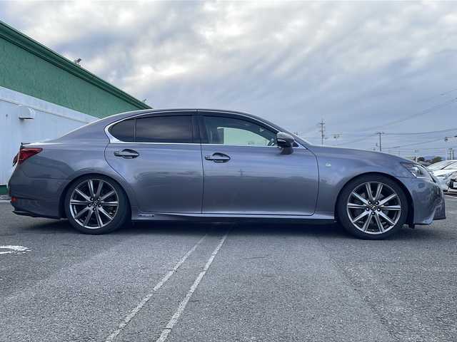 レクサス ＧＳ 300h Fスポーツ 徳島県 2014(平26)年 14万km マーキュリーグレーマイカ 純正メーカーＨＤＤナビ/（フルセグTV/CD/DVD/Bluetooth/HDD)/バックカメラ/前方ドライブレコーダー/メモリ付パワーシート/シートヒーター/エアシート/ヘッドアップディスプレイ/ブラインドスポットモニター/LEDヘッドライト/ローダウン/ETC/電動パーキング/オートホールド/オートワイパー