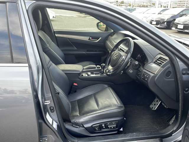 レクサス ＧＳ 300h Fスポーツ 徳島県 2014(平26)年 14万km マーキュリーグレーマイカ 純正メーカーＨＤＤナビ/（フルセグTV/CD/DVD/Bluetooth/HDD)/バックカメラ/前方ドライブレコーダー/メモリ付パワーシート/シートヒーター/エアシート/ヘッドアップディスプレイ/ブラインドスポットモニター/LEDヘッドライト/ローダウン/ETC/電動パーキング/オートホールド/オートワイパー