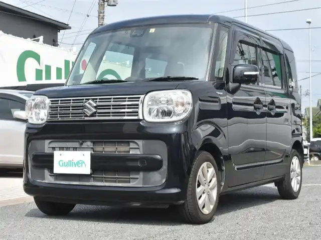 スズキ スペーシア HYBRID X 神奈川県 2018(平30)年 4.7万km ブルーイッシュブラックパール3 ワンオーナー/純正メモリナビ/全方位カメラ/フルセグテレビ/両側パワースライドドア/プッシュスタート/スマートキー/保証書/取説/スペアスマートキー